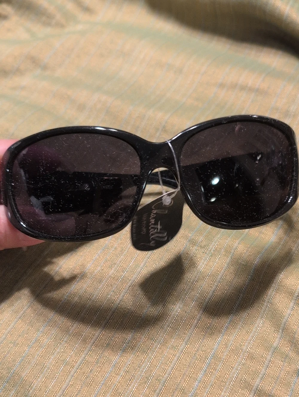 Unbranded Black Oversized Women's Sunglasses Crystal Accents
